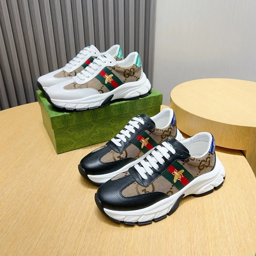 Factory P420💰[gucci] New original men's fashionable casual shoes, exclusive original mold opening, the upper is made of original fabric with first-layer cowhide, comfortable sheepskin lining, rubber combination, lightweight foaming, wear-resistant and non-slip outsole, comfortable to wear🎋Fine workmanship, worthy of wearing, comfortable to wear, impeccable quality and workmanship. Code number 38-44